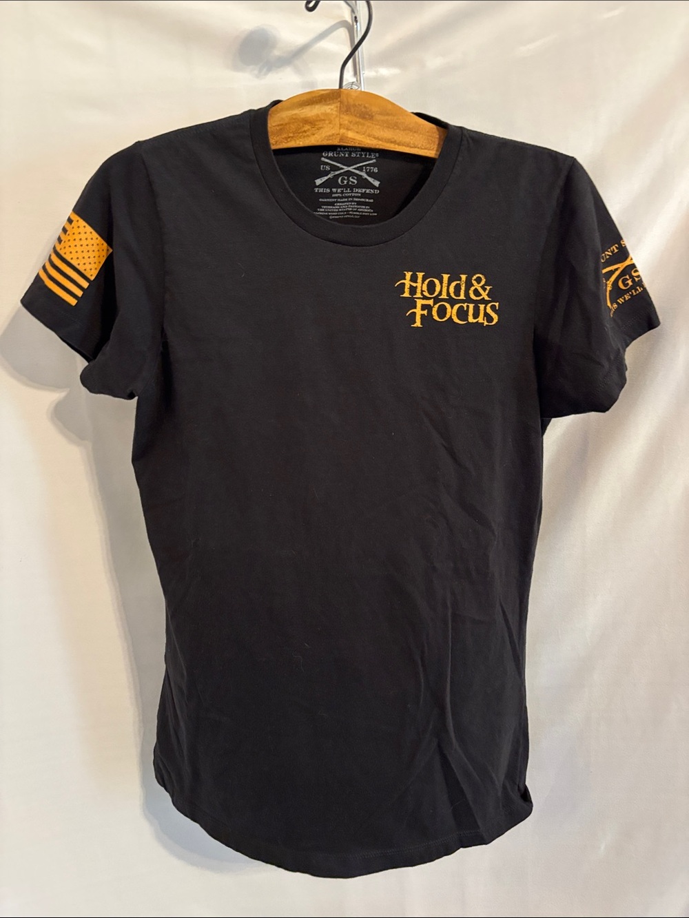 Black Grunt Style "Hold & Focus" women's t-shirt XL Halloween